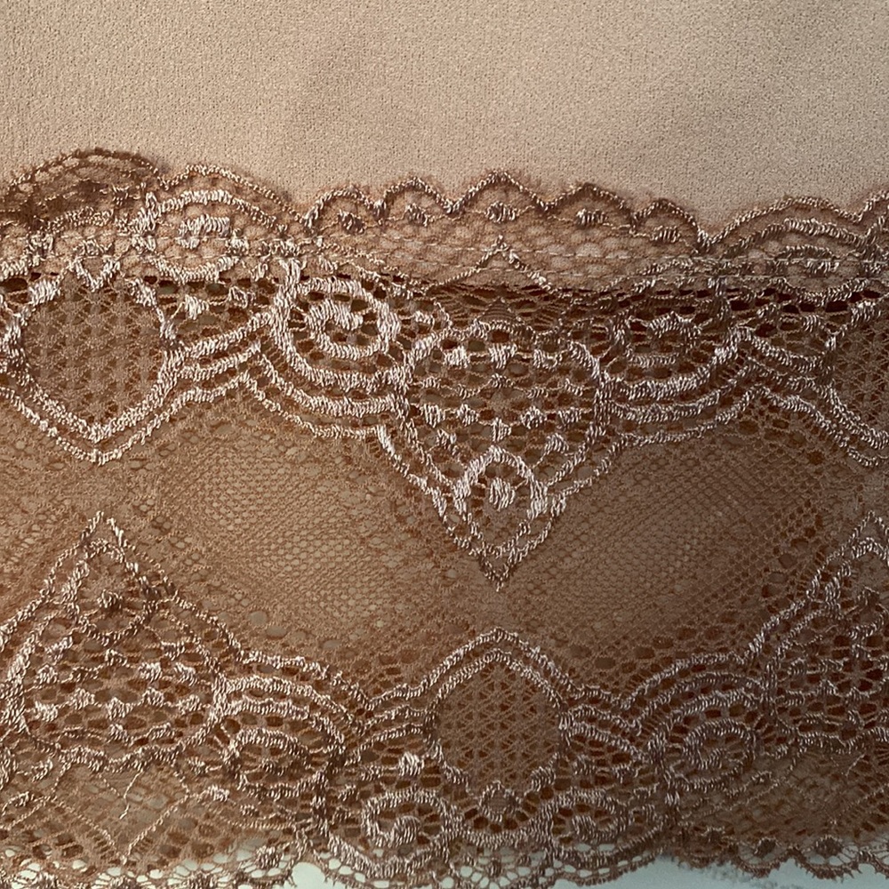 NWT Forever 21 Nude Dress with Lace details Size L - Picture 4 of 7